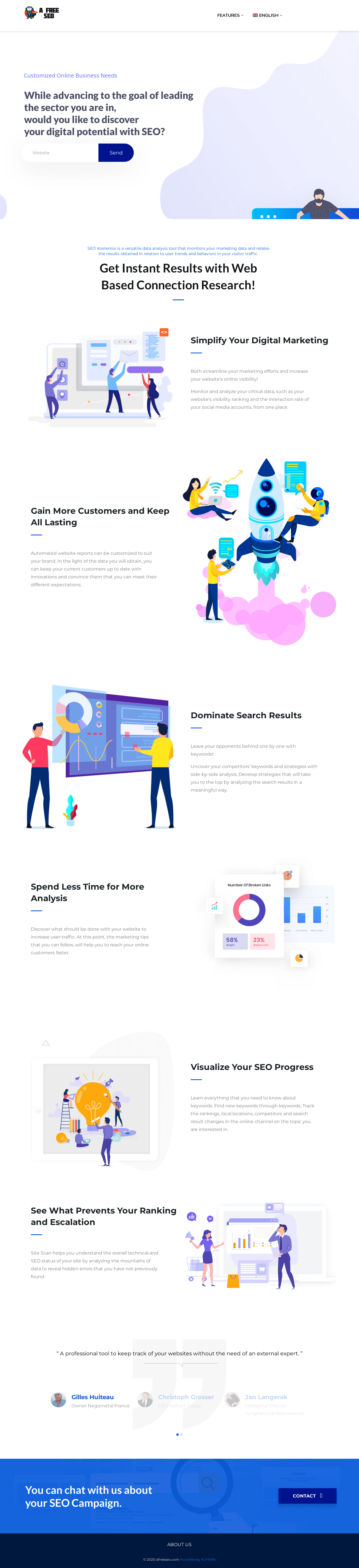 Afreeseo website preview
