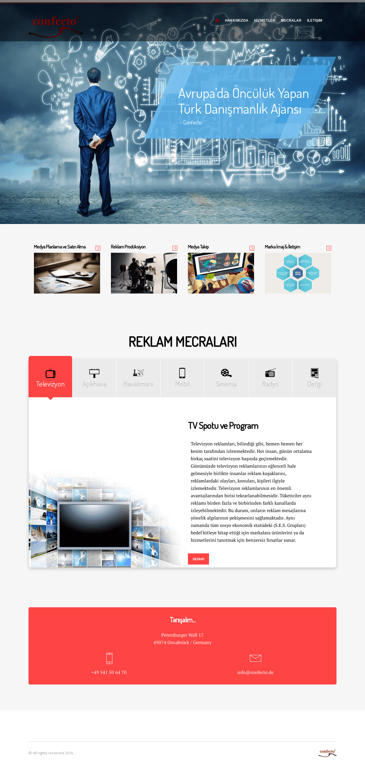 Confecto website preview