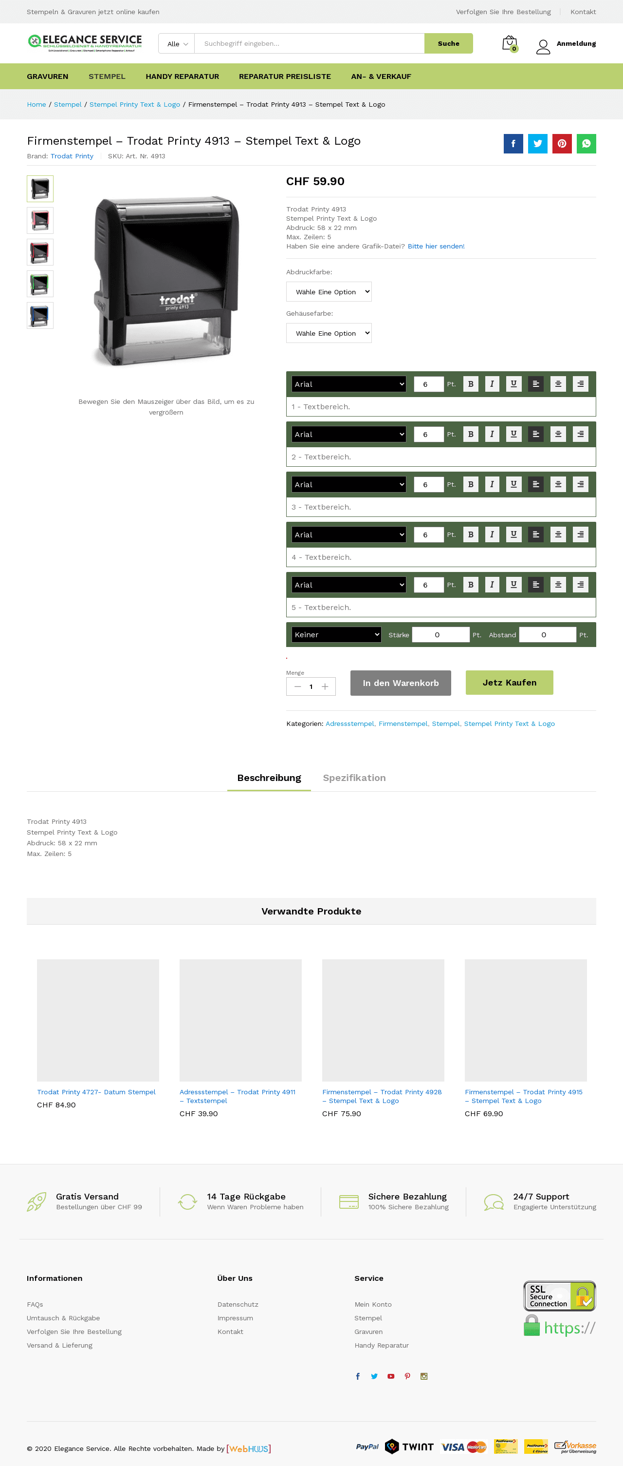 Eleganceservice website preview