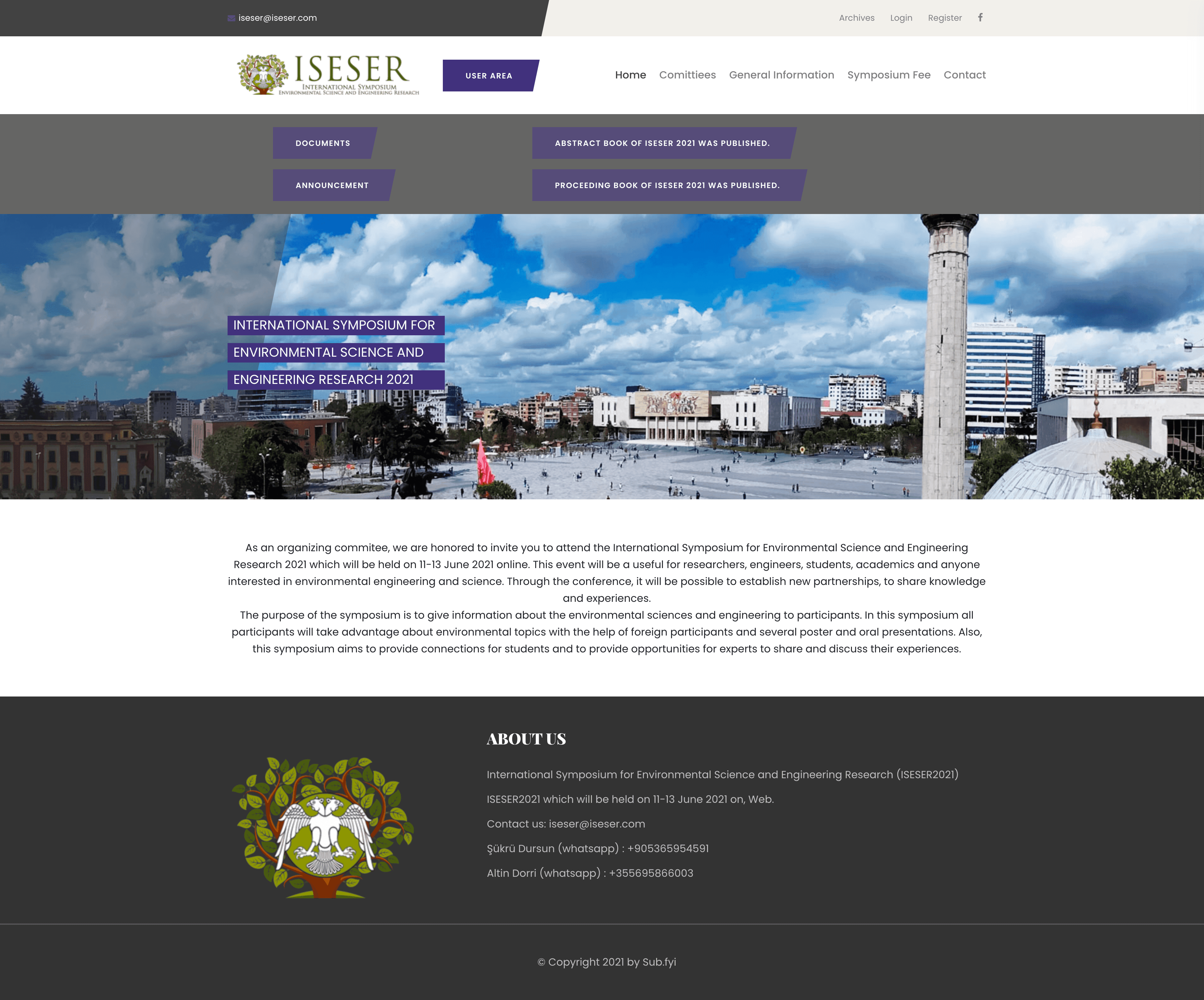 Iseser website preview