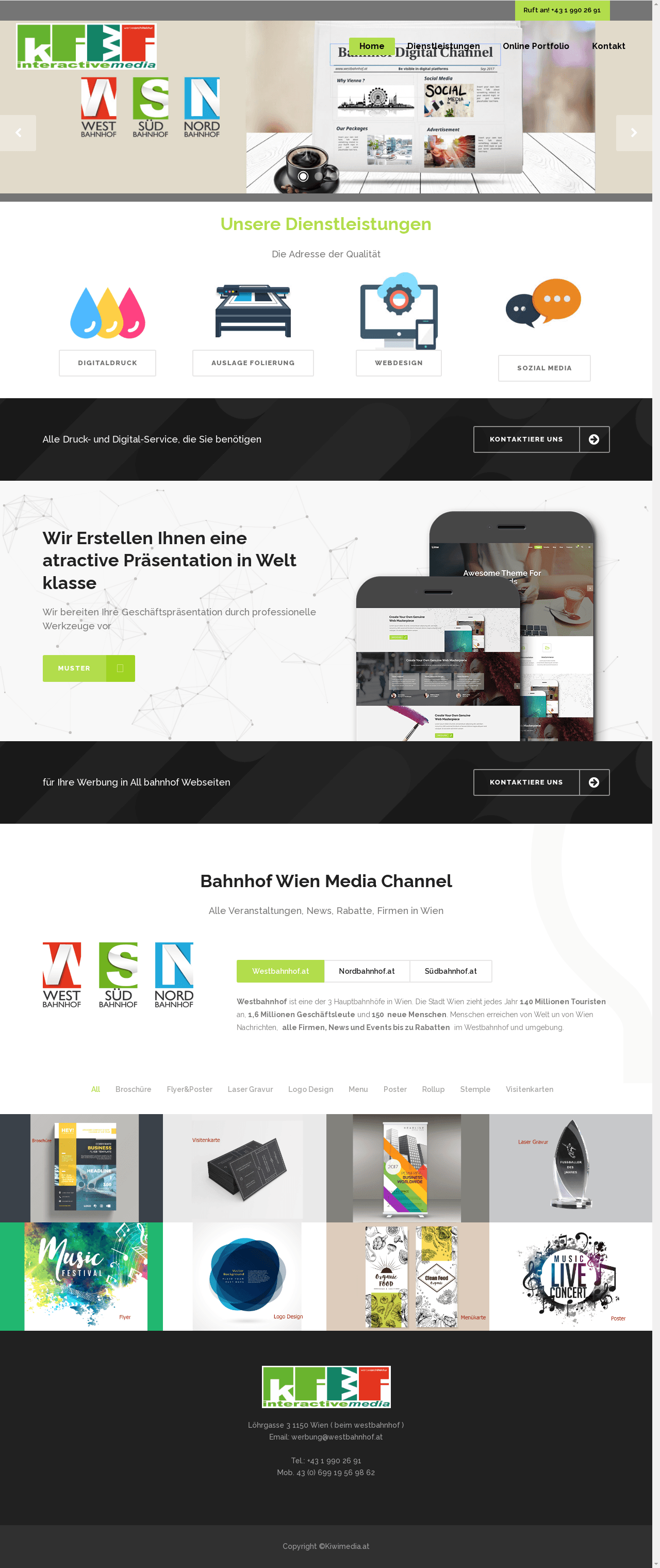 Kiwimedia website preview