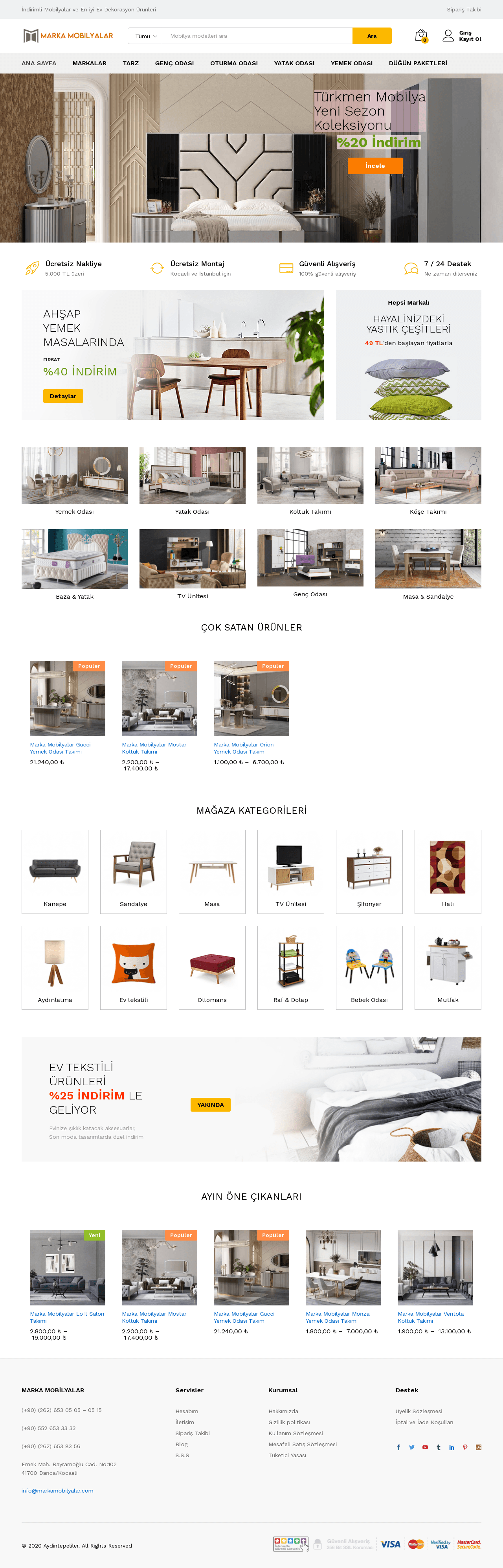 Markamobilyalar website preview